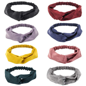 Yeshan front view of eight-pack headbands showing colors and packaging, easy outfit matching