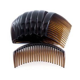 Yeshan front view brown side comb showing compact design and everyday convenience