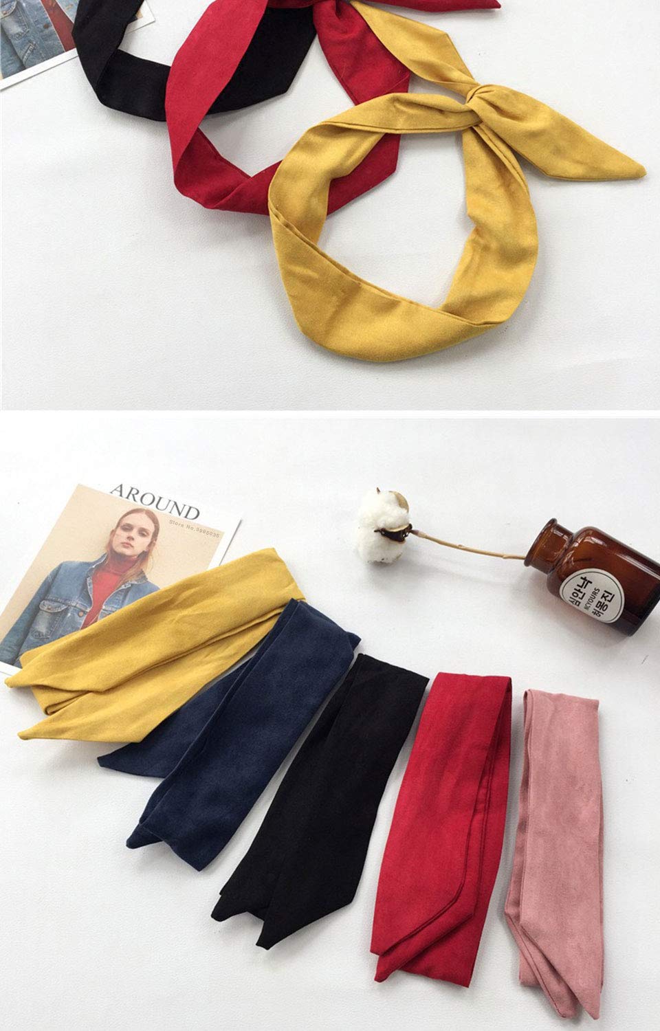Yeshan ponytail tie detail illustrating decorative hold and reshapeability