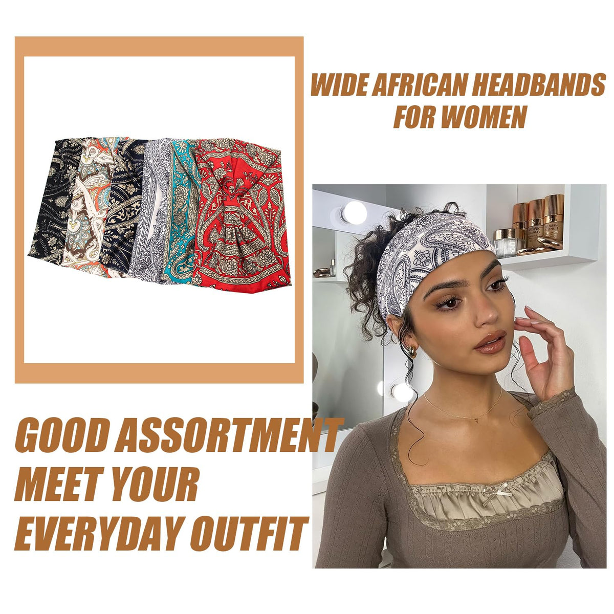 Yeshan headband on a hand showing scale and comfortable width