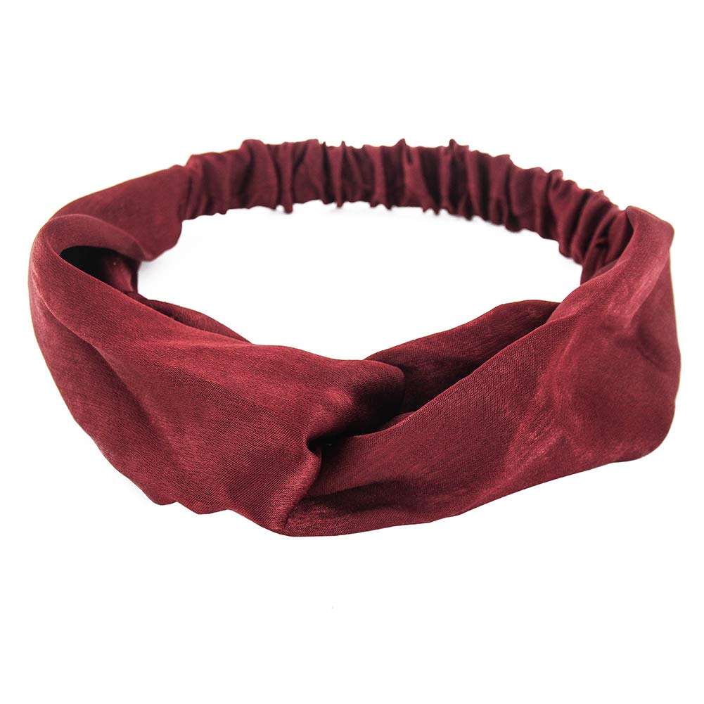 Yeshan headband used during yoga showing sweat absorption and non-slip fit