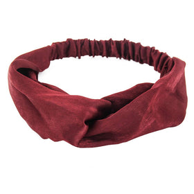 Yeshan headband used during yoga showing sweat absorption and non-slip fit