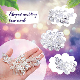 Yeshone comb anchored in bridal updo demonstrating secure hold for ceremonies