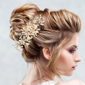 Yeshone pins accenting a braid giving decorative sparkle benefit
