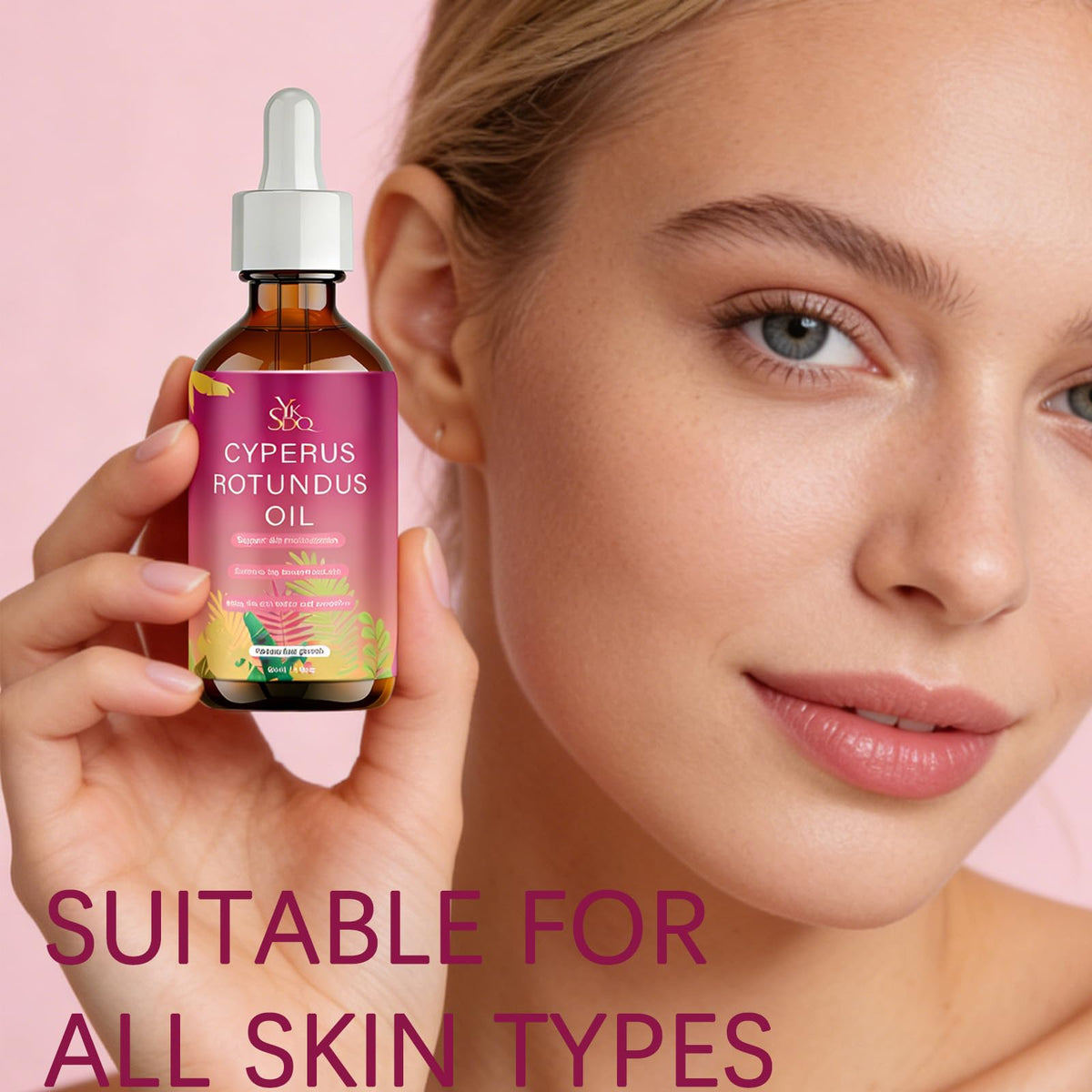 YFDSRF oil spread on skin demonstrating lightweight absorption and moisturization