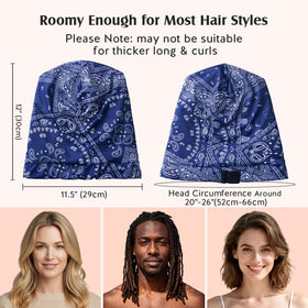YFONG bonnet containing curly hair to preserve volume and prevent tangles