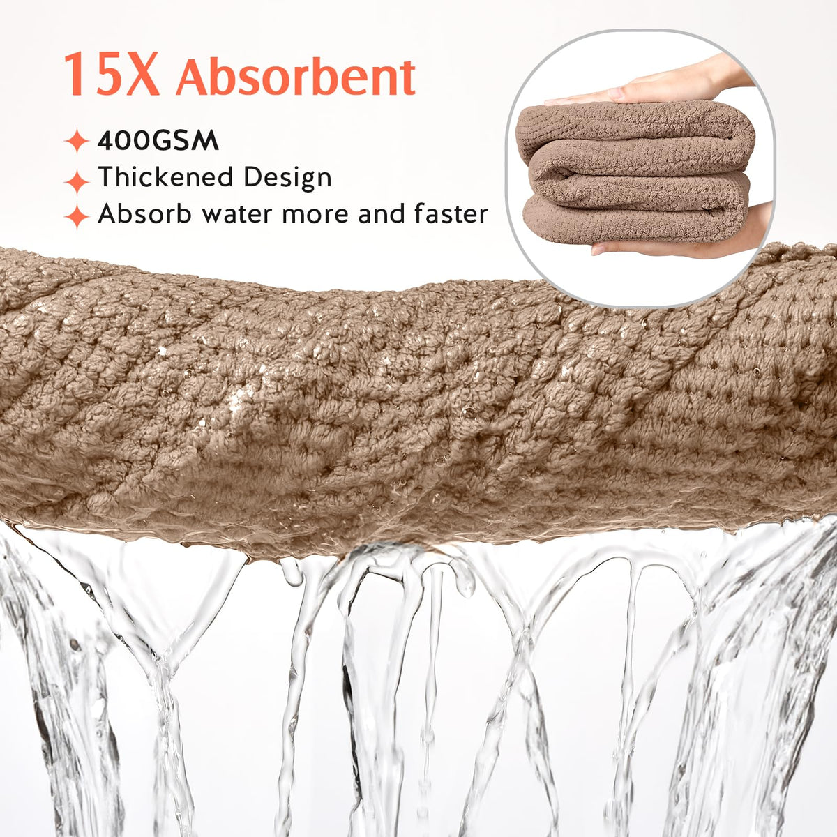 YFONG close-up microfiber texture illustrating quick absorption