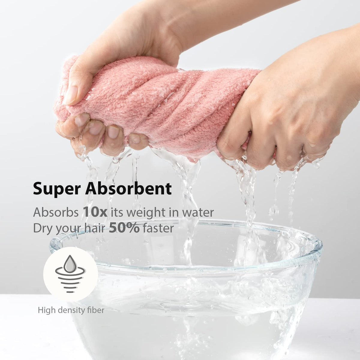 YFONG microfiber close-up texture showing soft fibers for fast absorbency benefit