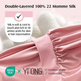 YFONG close-up of double-layer silk showing smooth texture and gentle protection