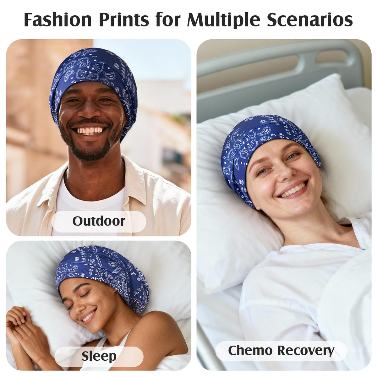YFONG bonnet styled as daytime turban showing versatile fashionable wear