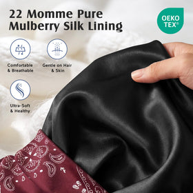 YFONG silk lining close-up displaying smooth texture for reduced friction
