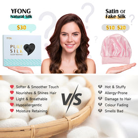 YFONG model wearing bonnet showing roomy fit and real-world scale