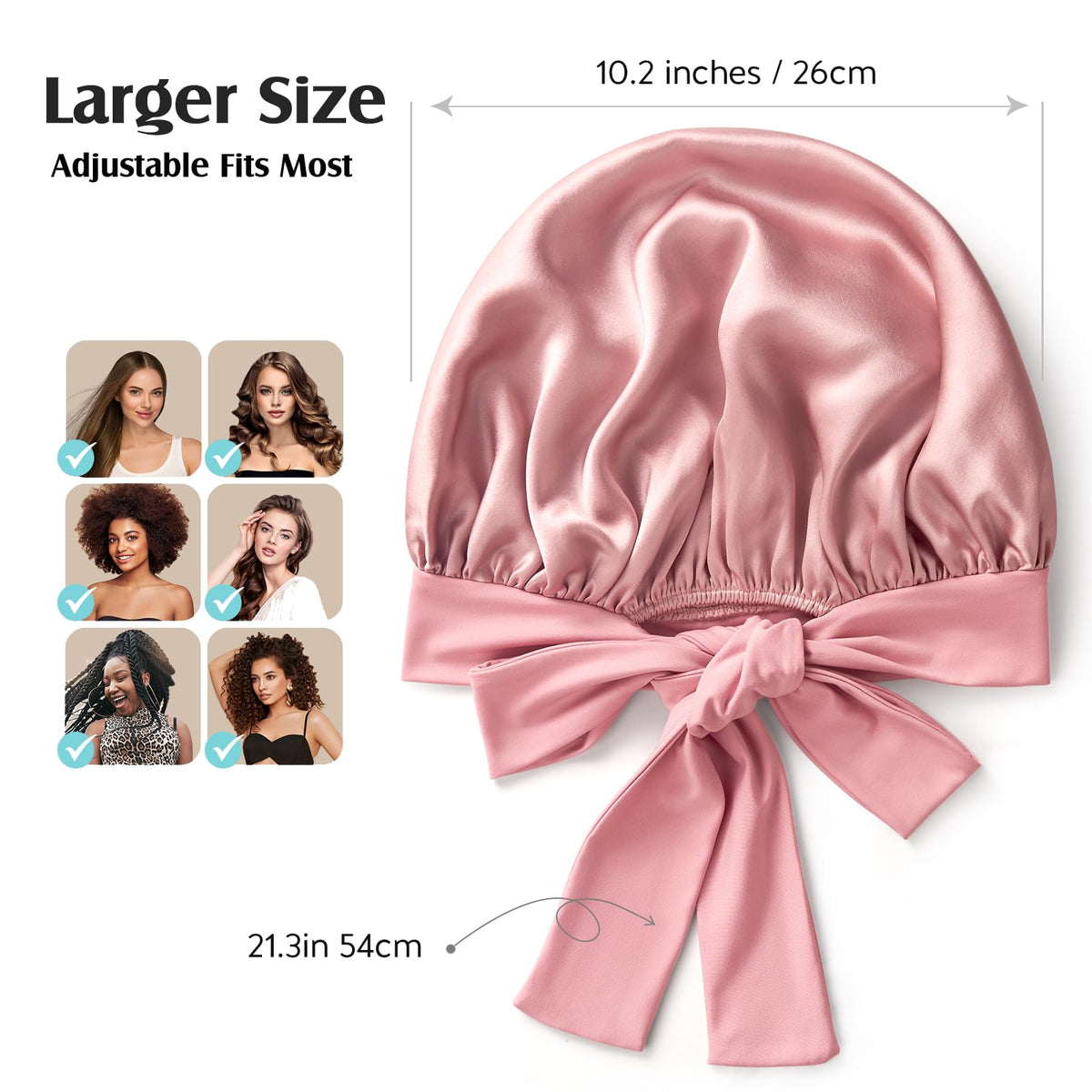 YFONG bonnet held in hand for scale showing generous 13-inch diameter fit