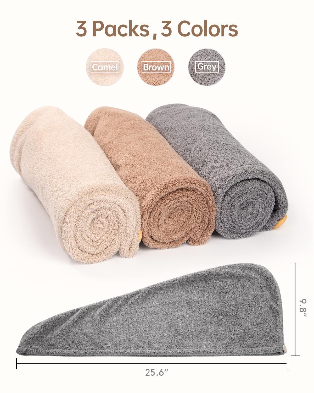 YFONG towel size comparison with hand showing full coverage