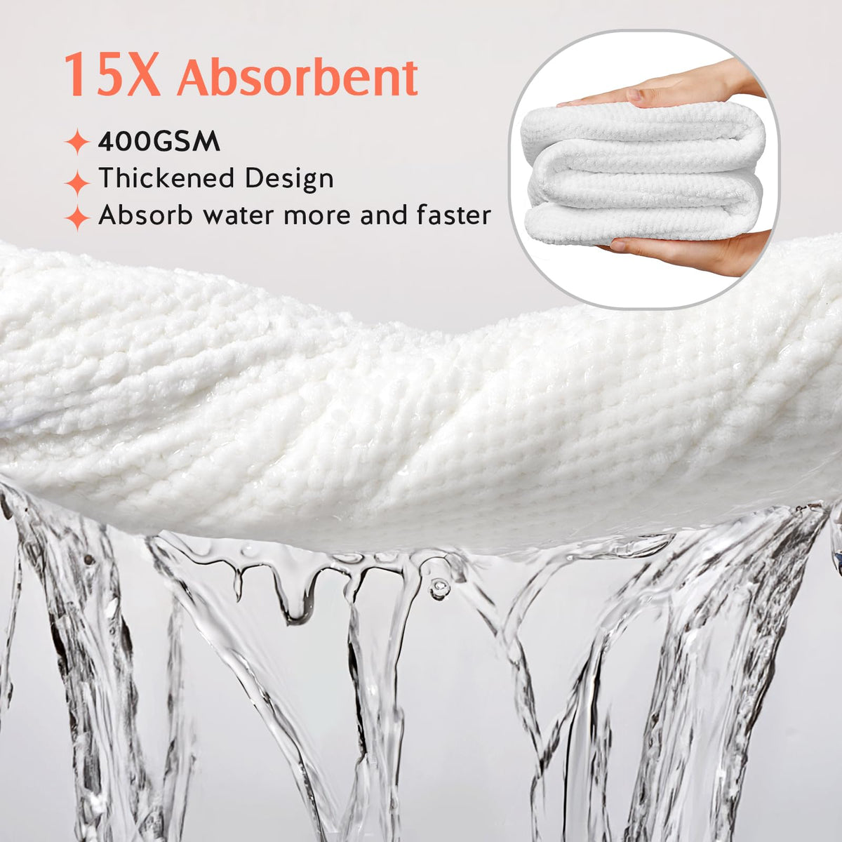 YFONG microfiber texture close-up displaying dense fibers for fast absorption