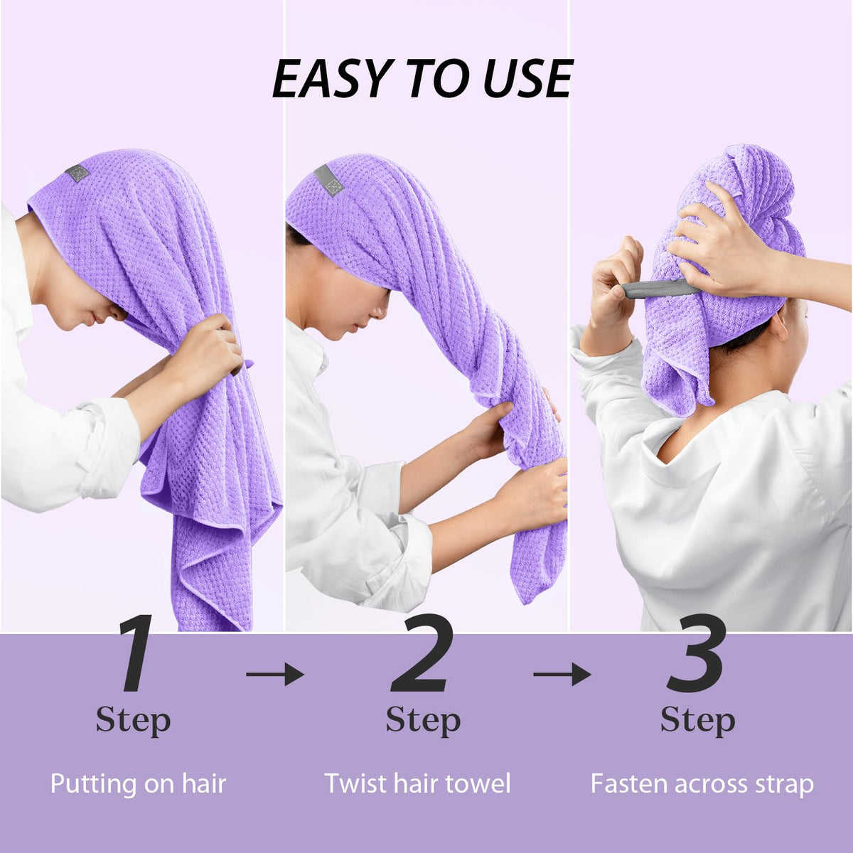 YFONG towel used during skincare showing multitasking convenience benefit