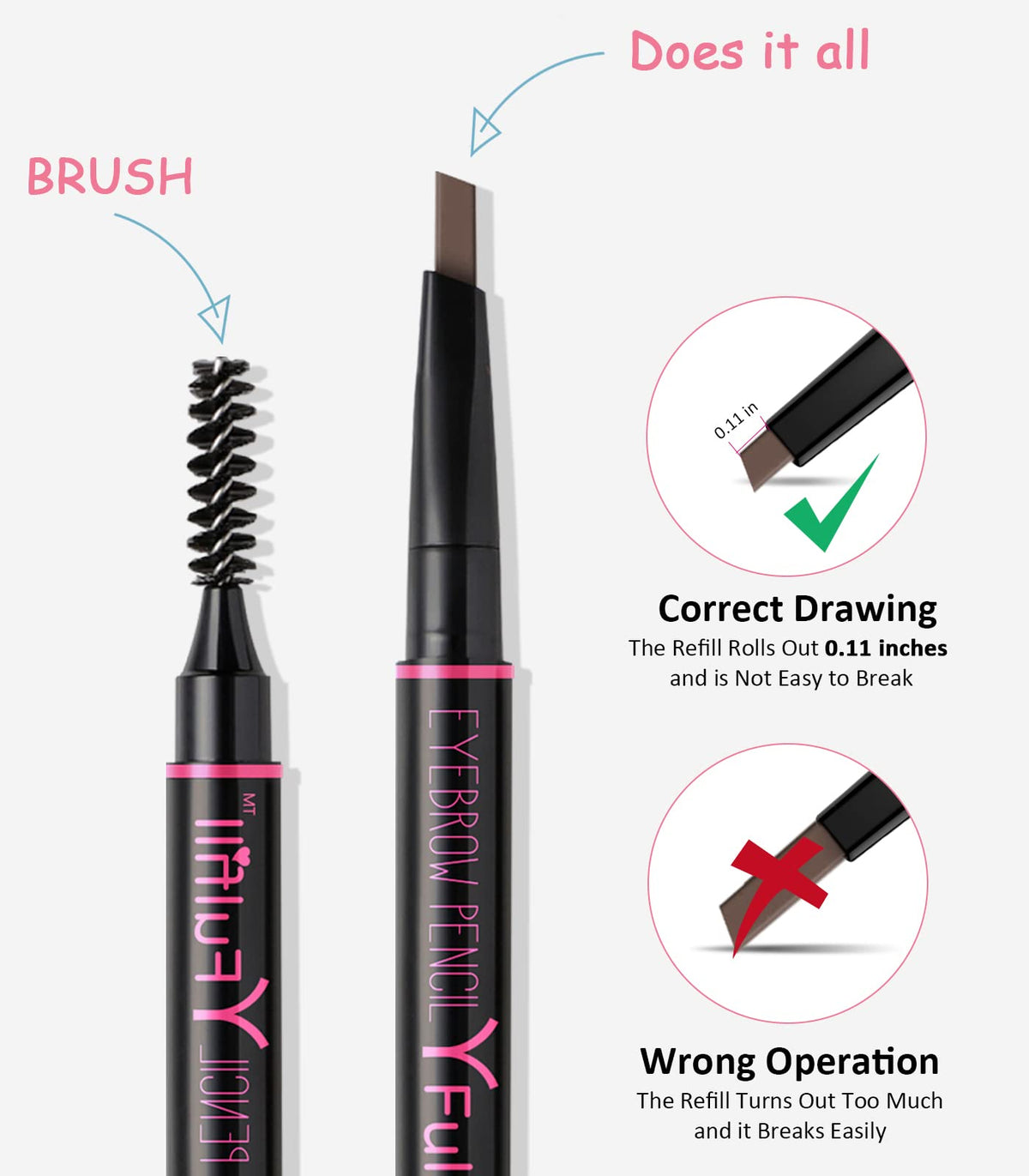 YFulfill lifestyle bag shot showing travel-ready brow tool for on-the-go touch-ups