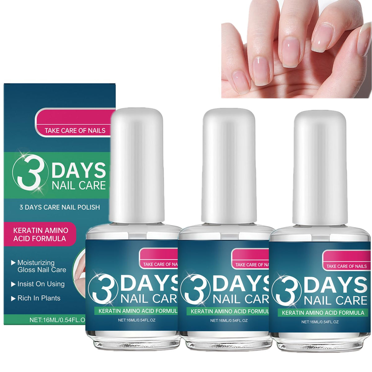 YG LianKai front packaging showing 3pc nail care set and benefits