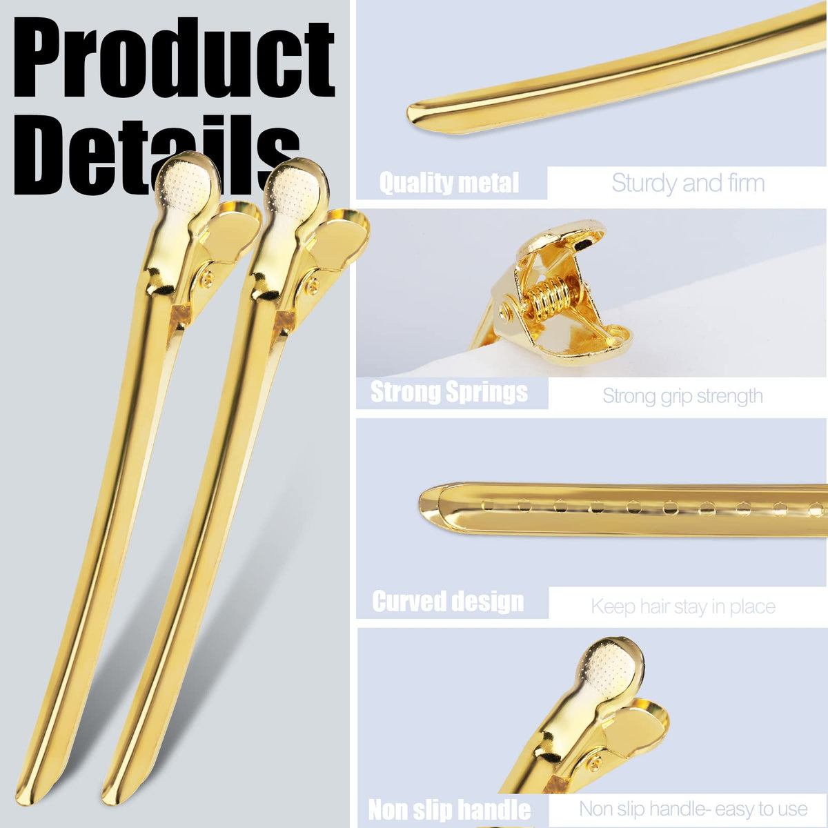 YGDZ clip securing thick hair during styling for reliable sectioning