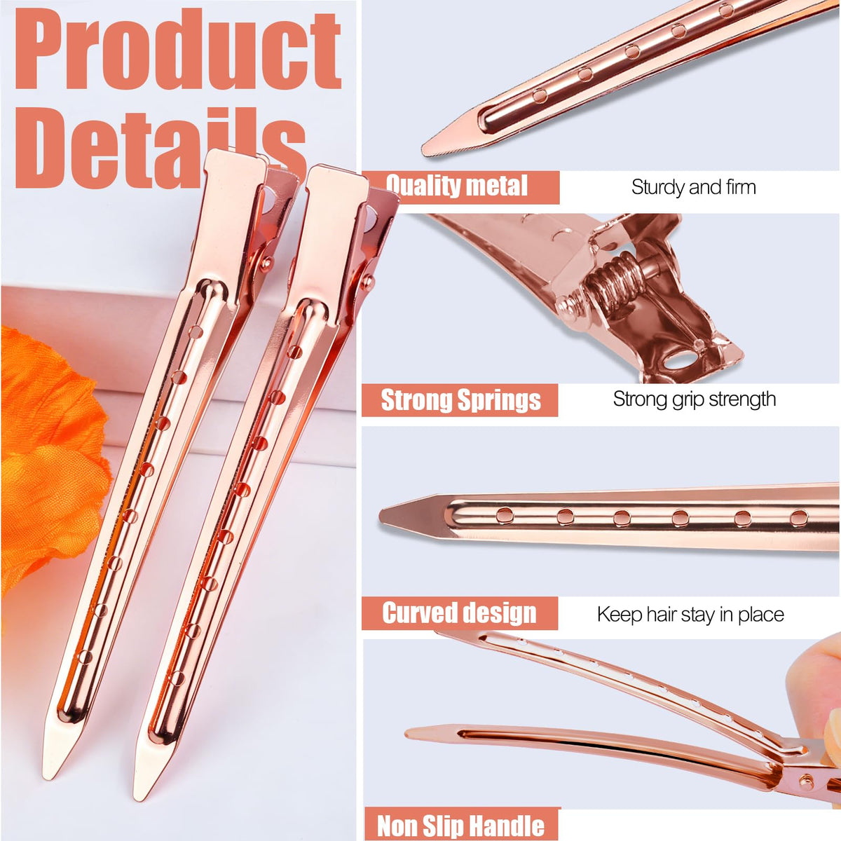 YGDZ clips securing hair rollers showing reliable curl-setting benefit