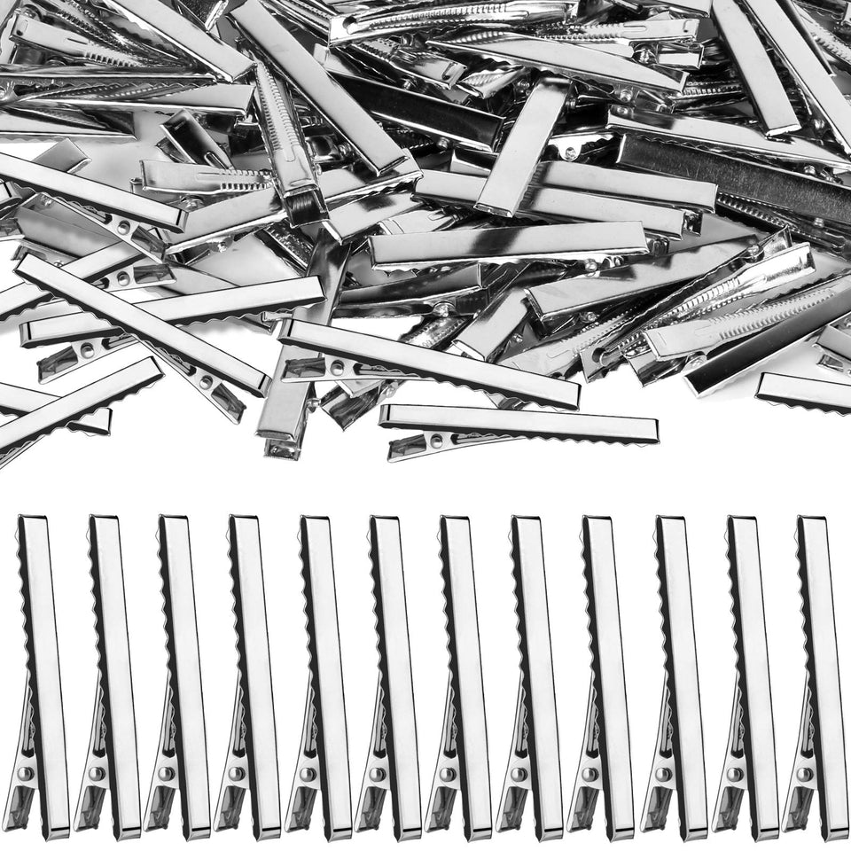 YGDZ front pack of 120 silver alligator clips showing quantity and convenience