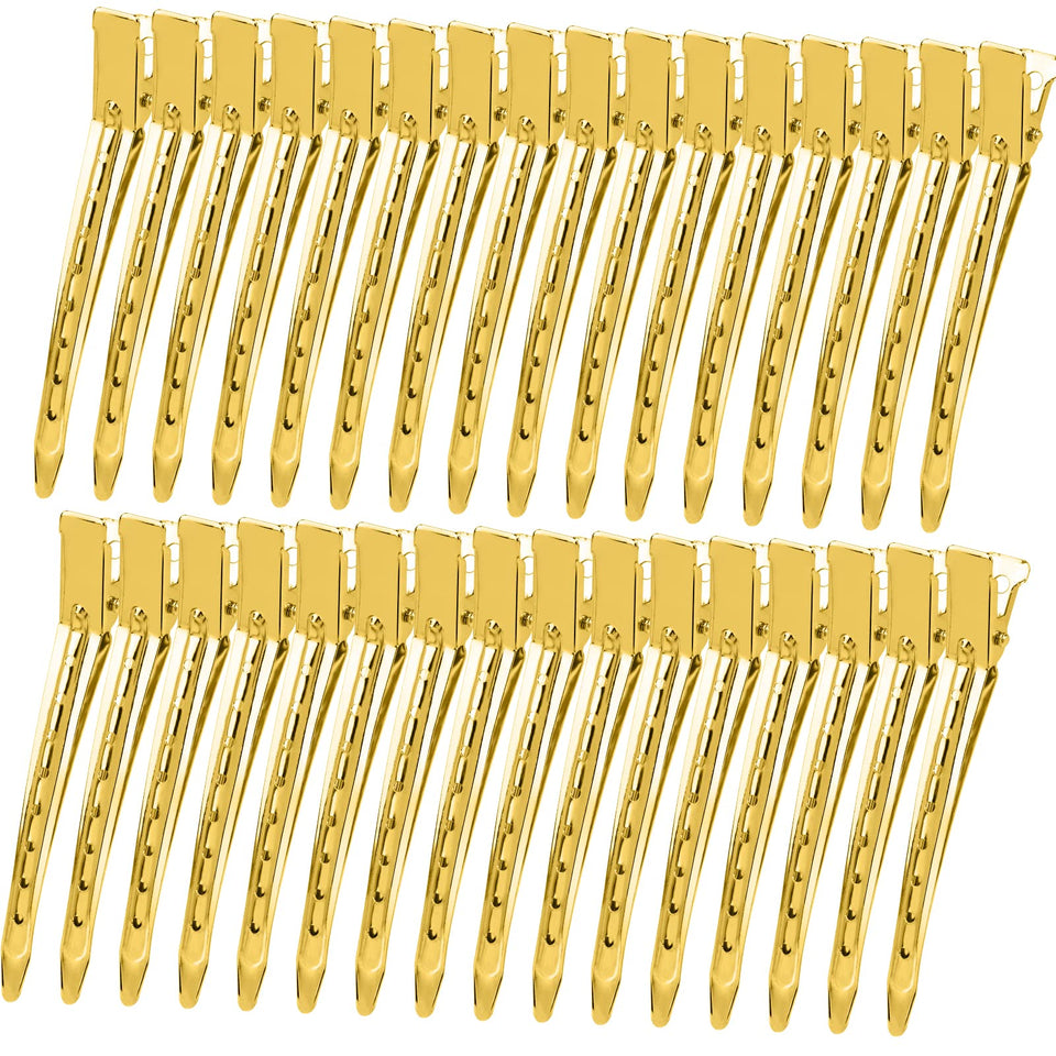 YGDZ gold clip front view showing sturdy hold and polished finish