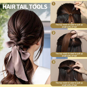 YGDZ mini hair ties securing a small ponytail for no-slip hold