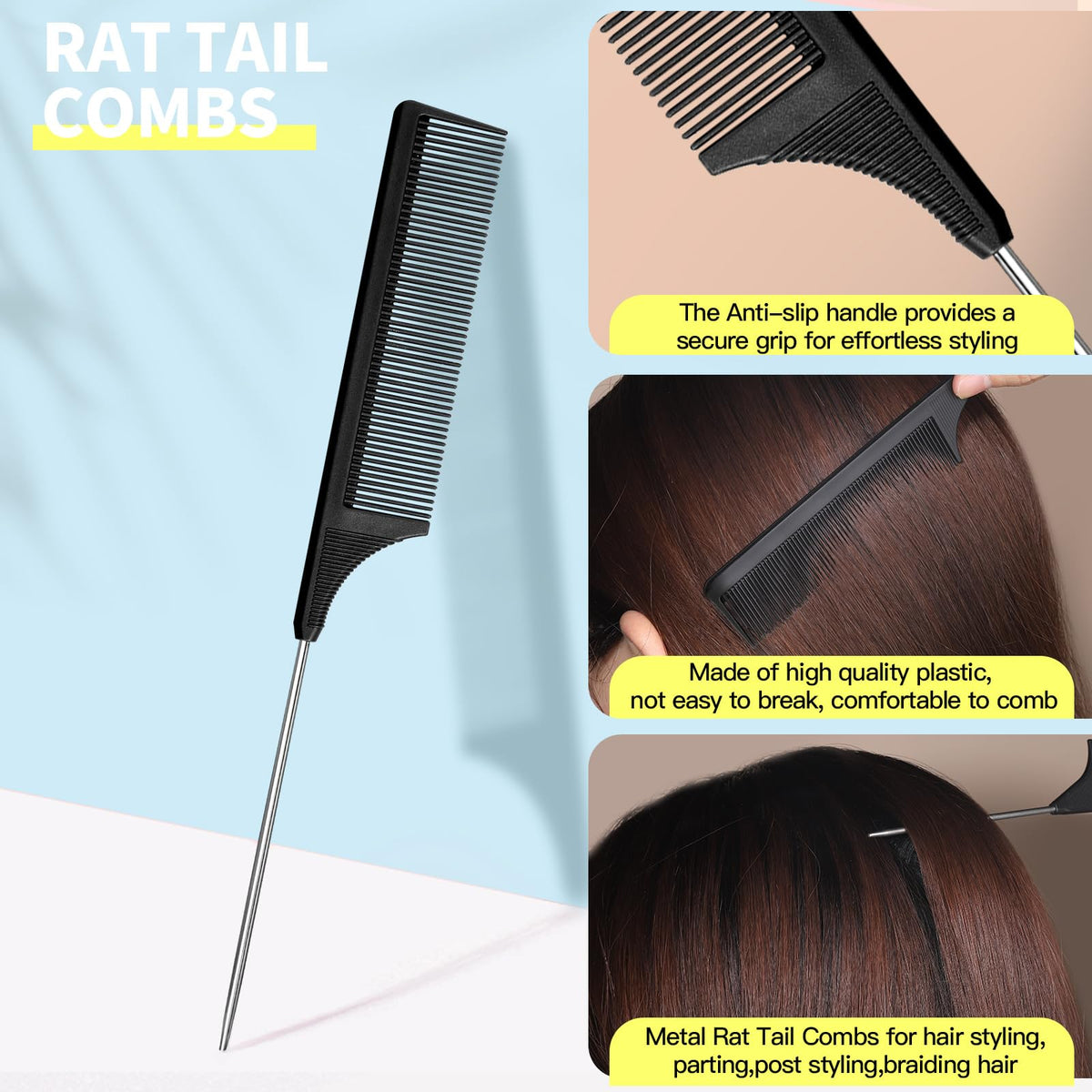 YGDZ rat tail comb detail with stainless tail for precise parting