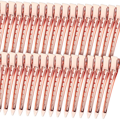 YGDZ rose gold alligator clips front pack showing quantity and finish benefits