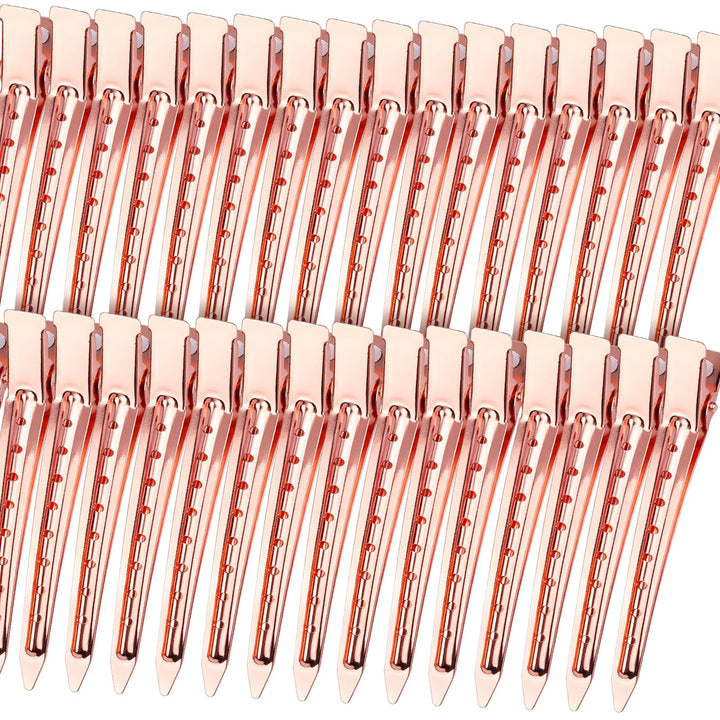 YGDZ rose gold alligator clips front pack showing quantity and finish benefits