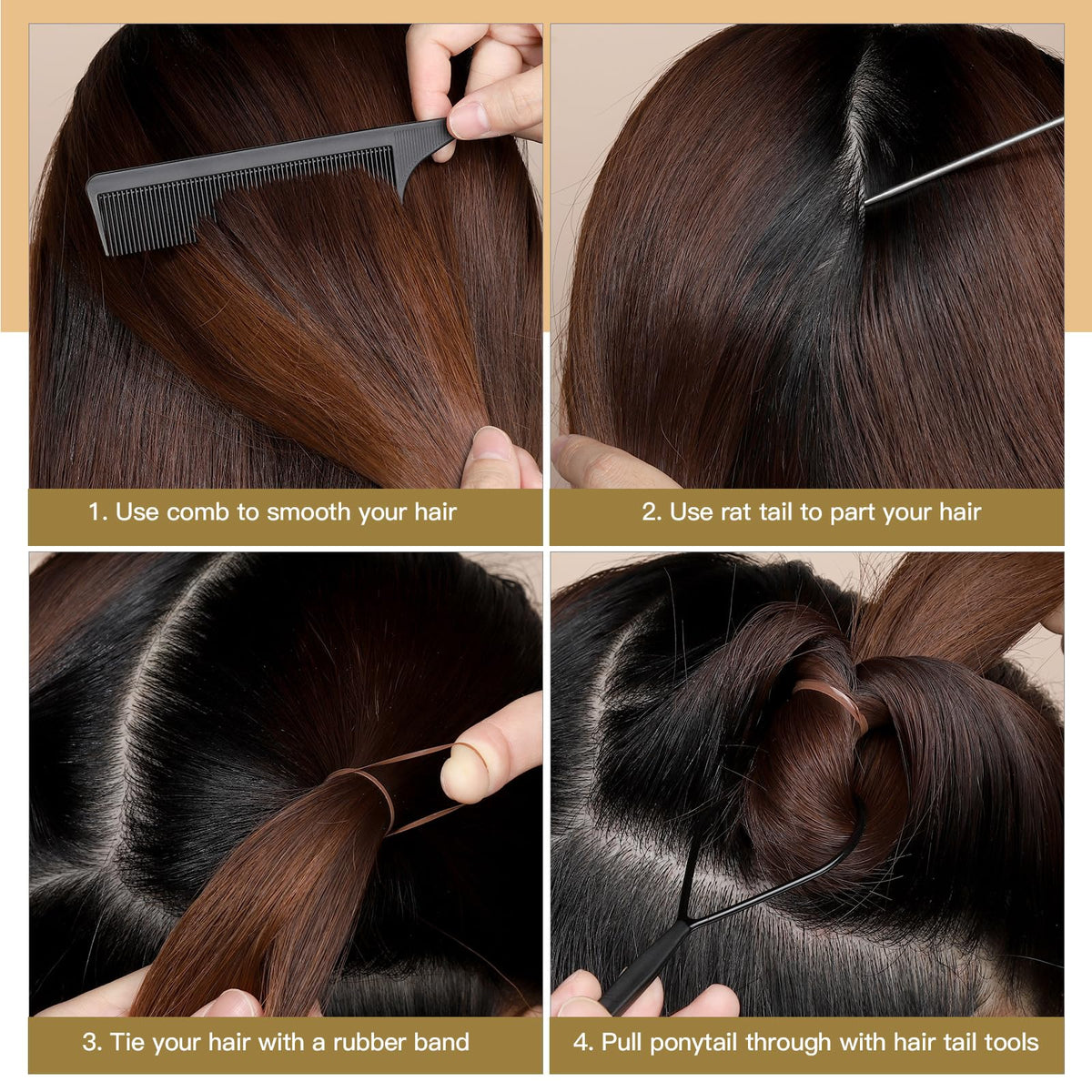 YGDZ elastic next to finger showing small size for fine hair