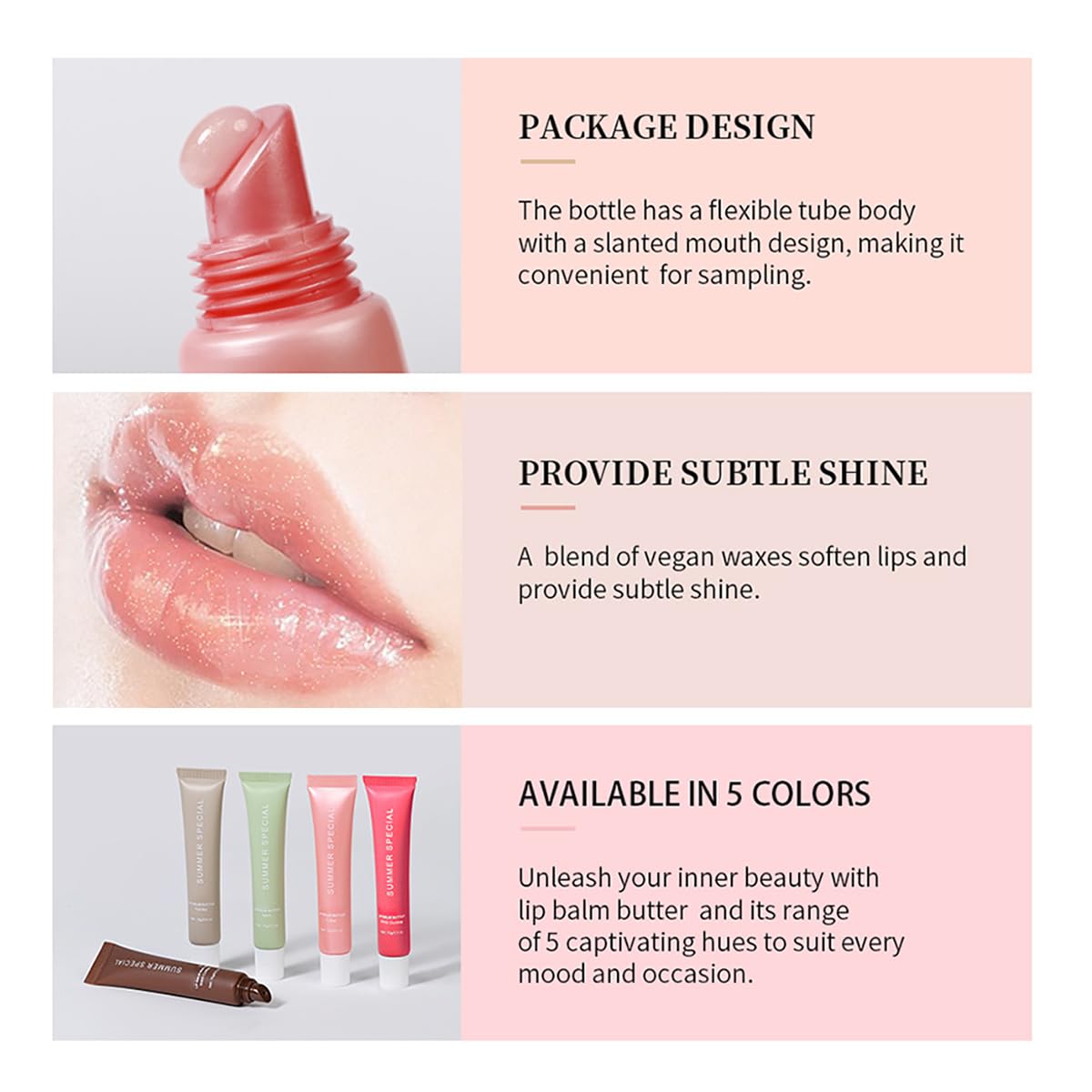 YGESIAO mint clear applied on hand cooling and soothing sun-exposed lips