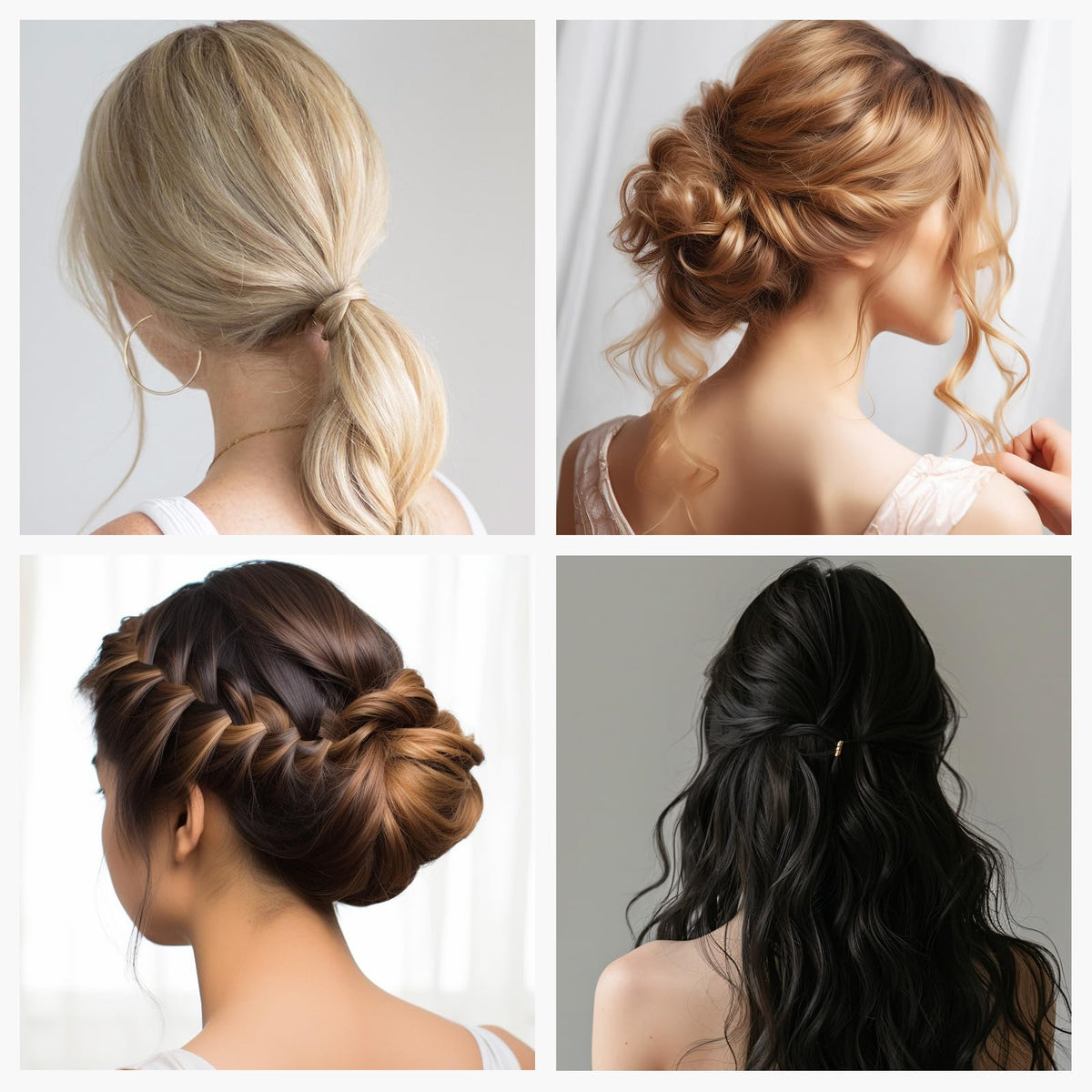 YGQQOY bobby pins and U-pins fanned out for secure, all-day hold