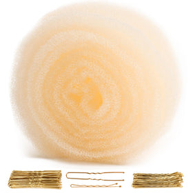 YGQQOY front packaging showing blonde hair filler and pins for easy styling