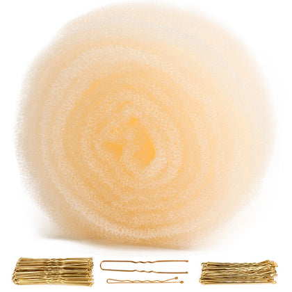 YGQQOY front packaging showing blonde hair filler and pins for easy styling
