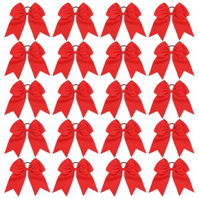 YHXX YLEN front view red cheer bow showing bold shape and team-ready visibility