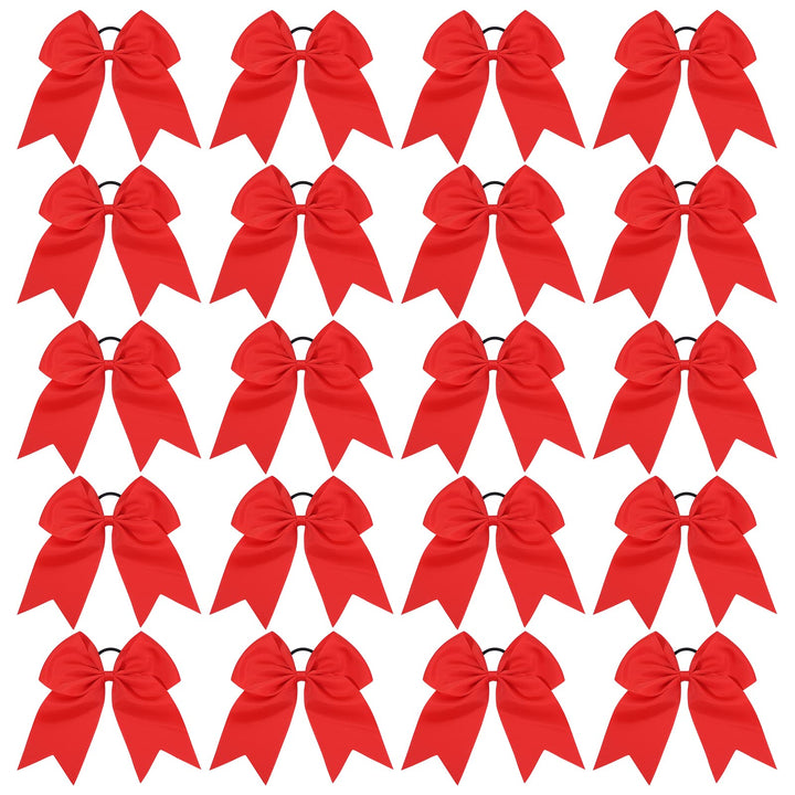 YHXX YLEN front view red cheer bow showing bold shape and team-ready visibility