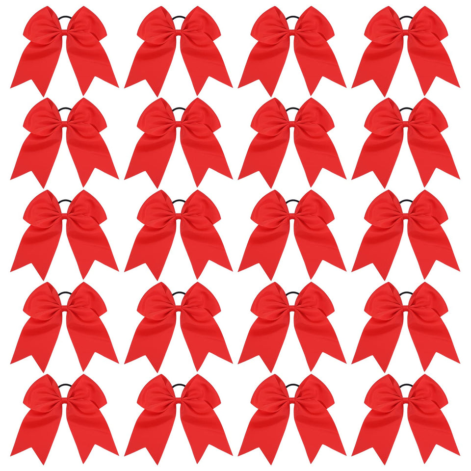 YHXX YLEN front view red cheer bow showing bold shape and team-ready visibility