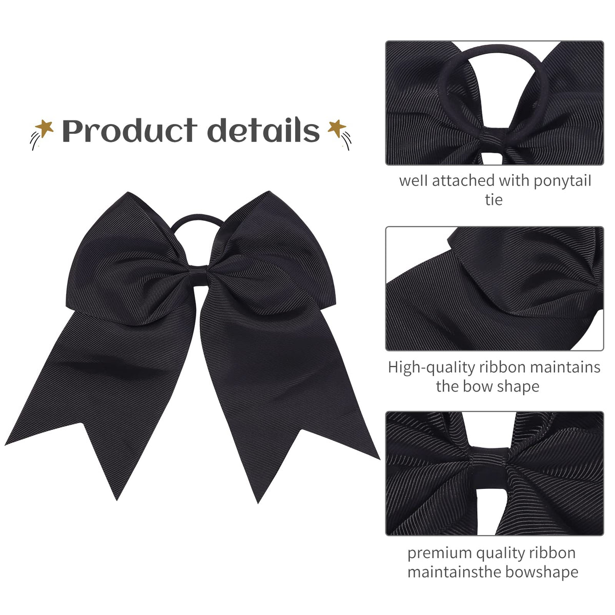 YHXX YLEN bow worn in teen ponytail showing visible volume and stable hold