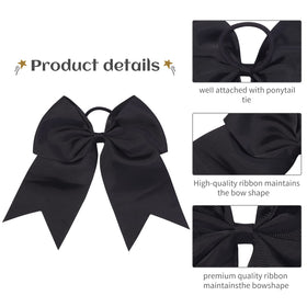 YHXX YLEN bow worn in teen ponytail showing visible volume and stable hold
