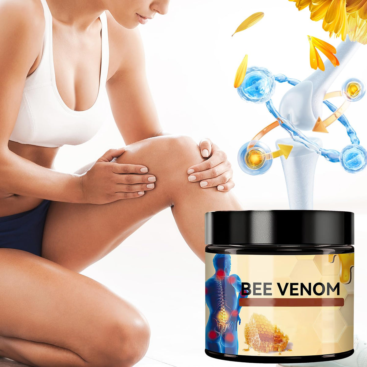 Yicengy being applied to elbow demonstrating quick, non-greasy comfort