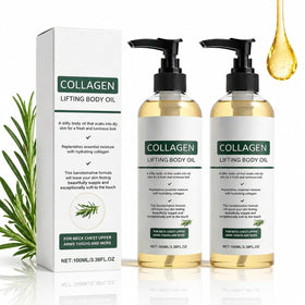 Yiishuiil front packaging showing collagen lifting oil benefits