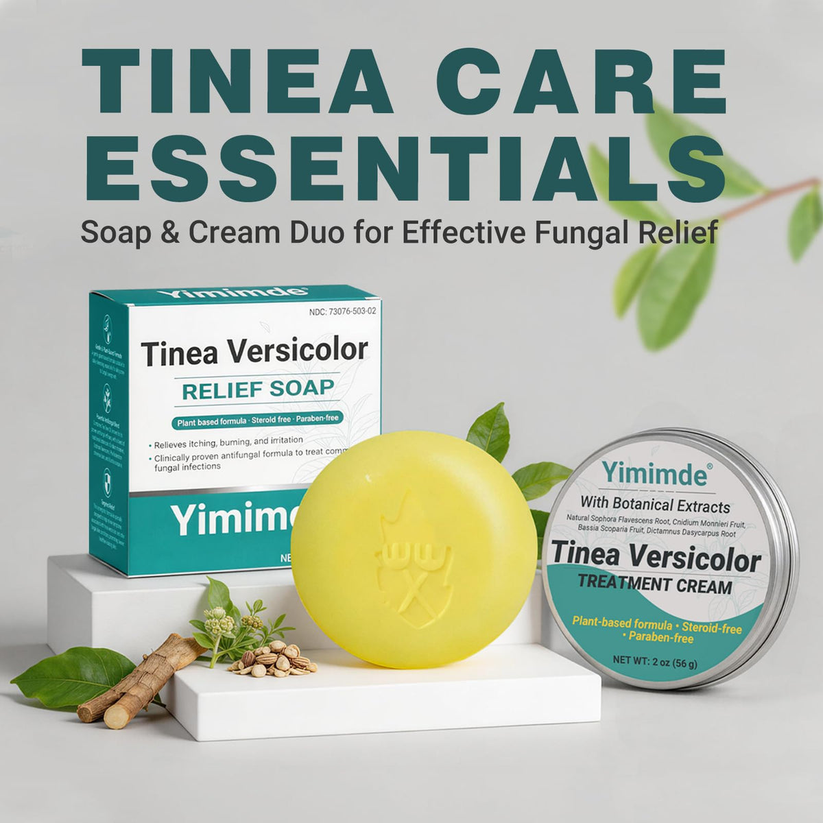 yimimde nourishing lather on skin close-up showing calming and moisturizing effect