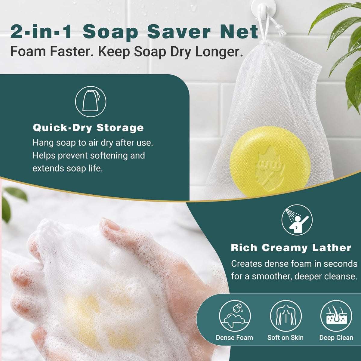 yimimde soap being used in shower demonstrating practical application and comfort