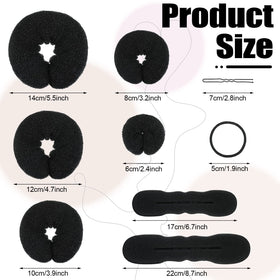 Yinder assorted donut sponges laid out displaying multiple sizes for varied bun volume