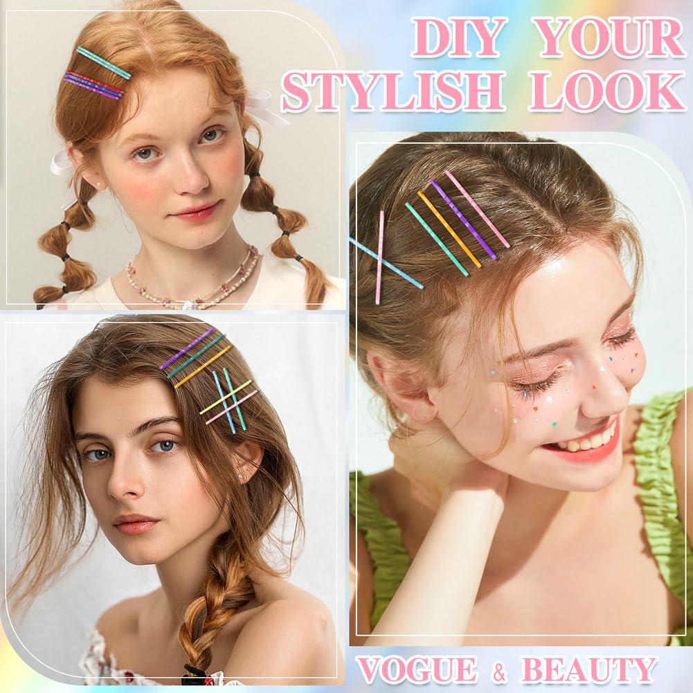 YINGFENG assorted colorful bobby pins scattered to show color variety