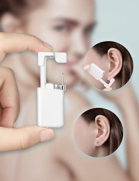 Yiorxu lifestyle image of ear in use demonstrating immediate jewelry appearance and neat placement