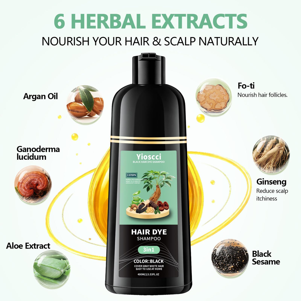 Yioscci argan oil and aloe ingredients promoting nourishment