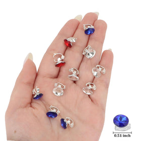 YISSION flatlay of red white blue clips showing easy mix-and-match options