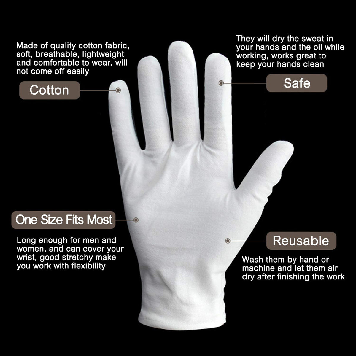 YITIAOYU gloves worn overnight to lock in moisturizer and reduce transfer